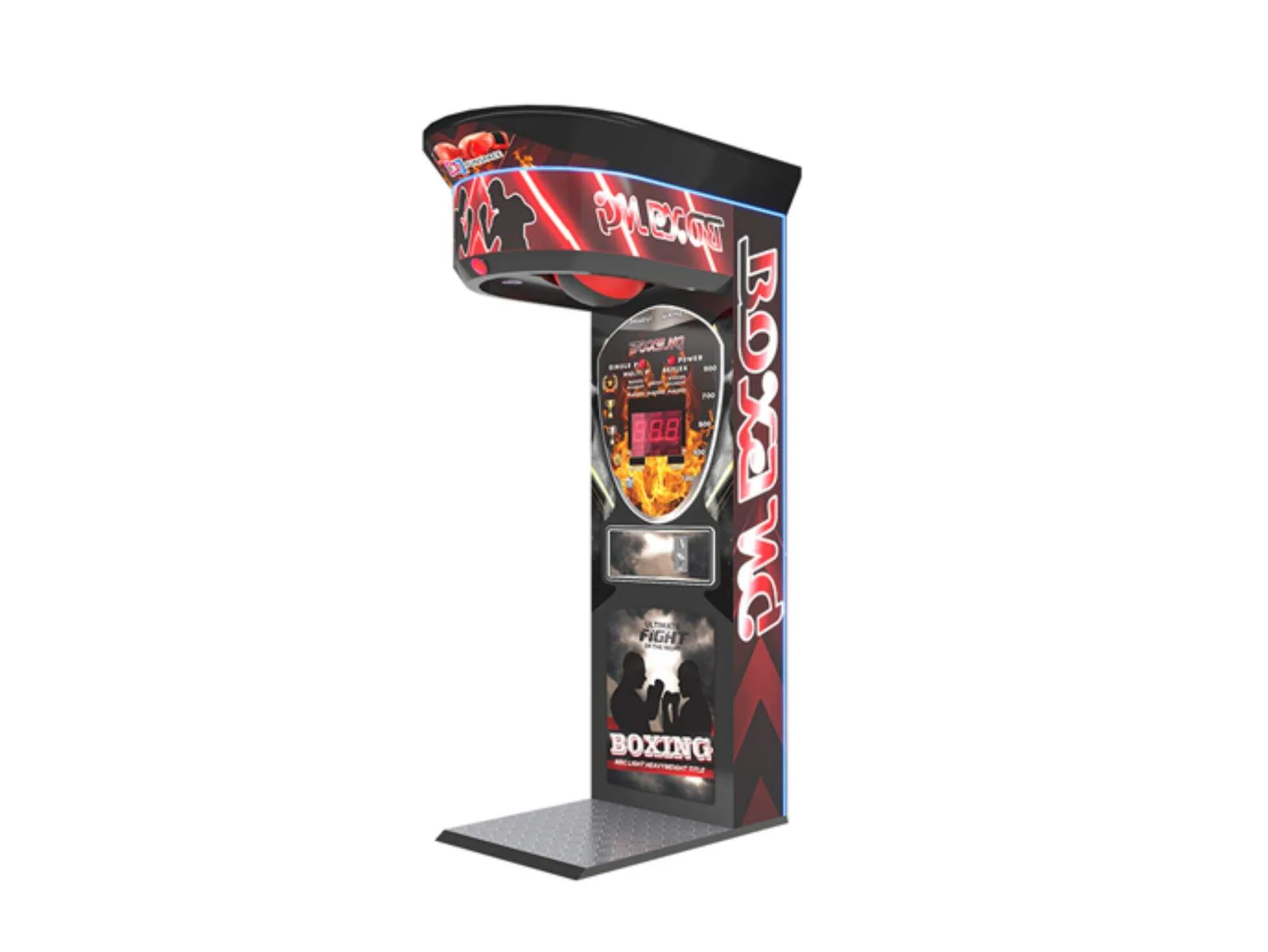 Black Red Boxing Machine Arcade Game